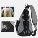 Hanke Sling Bag Men Backpack Unisex One Shoulder Bag Hiking Travel Backpack Crossbody with USB Port Versatile Casual Daypack - Image 5